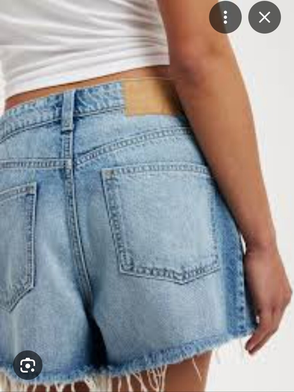 Cotton On Light Blue Denim Frayed Hem Women's Shorts